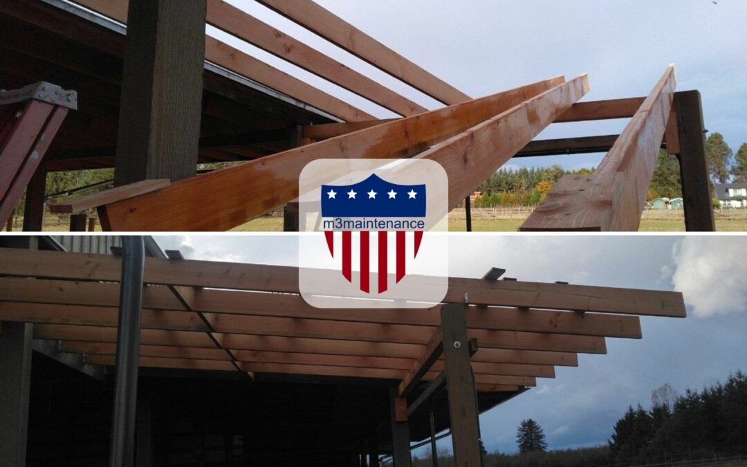 Horse Farm Barn Awning Extension